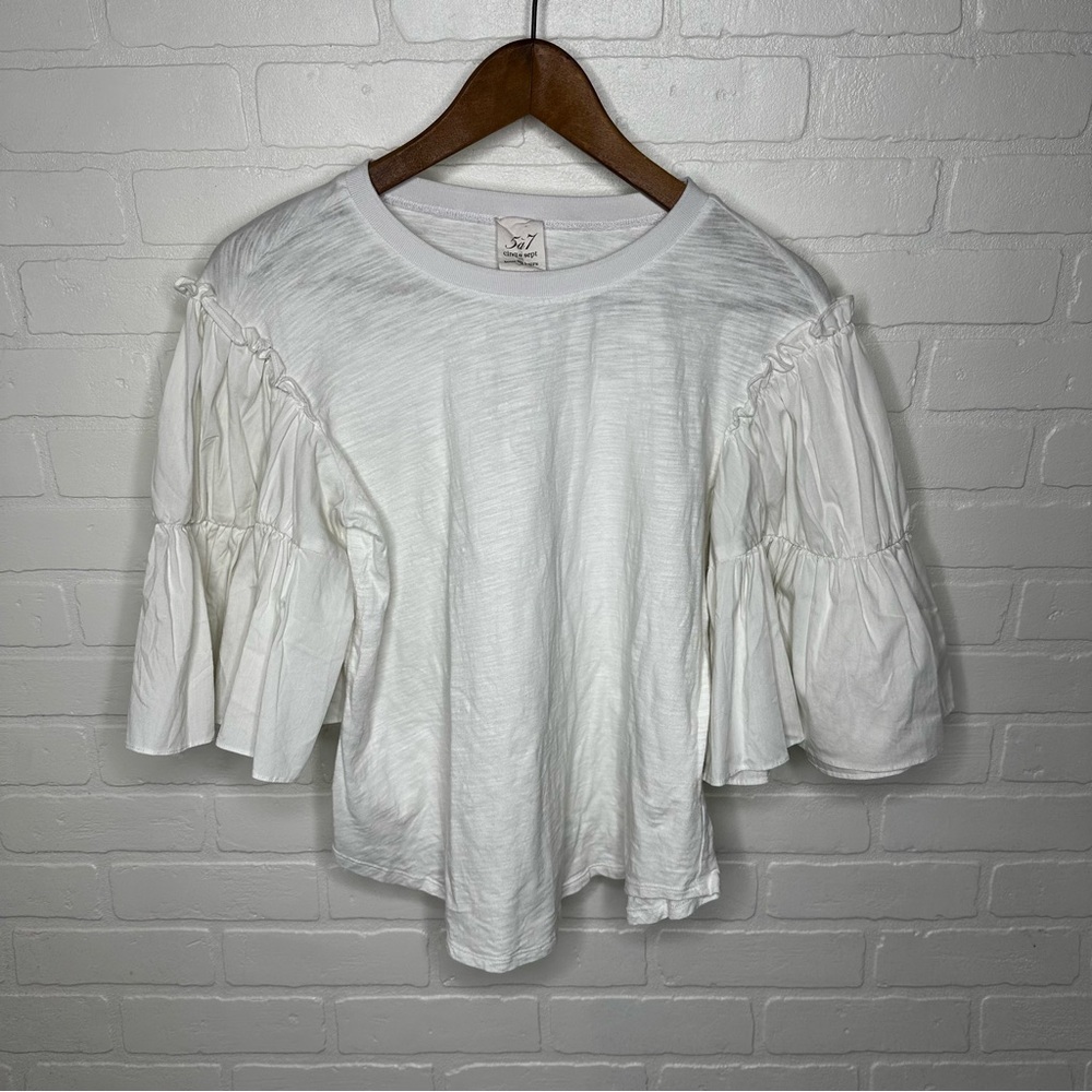 Cinq à Sept Hailey Ruffle Sleeve Top sz S - Picture 3 of 7